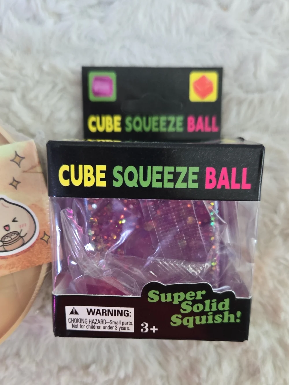 Mystery Squishy Dumpling Stress Relief Toy - Cube Squeeze Ball Included